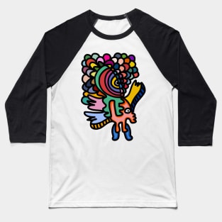 Rainbow Graffiti Art Cool Creature Baseball T-Shirt